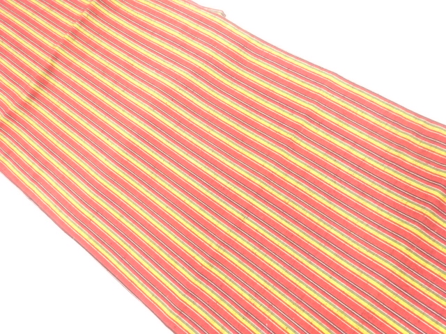 JAPANESE KIMONO / HIRAKI NAGOYA OBI / TSUMUGI / WOVEN STRIPE